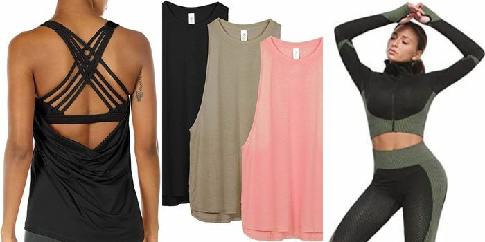 Buy icyzone Yoga Tops Workouts Clothes Activewear Built in Bra