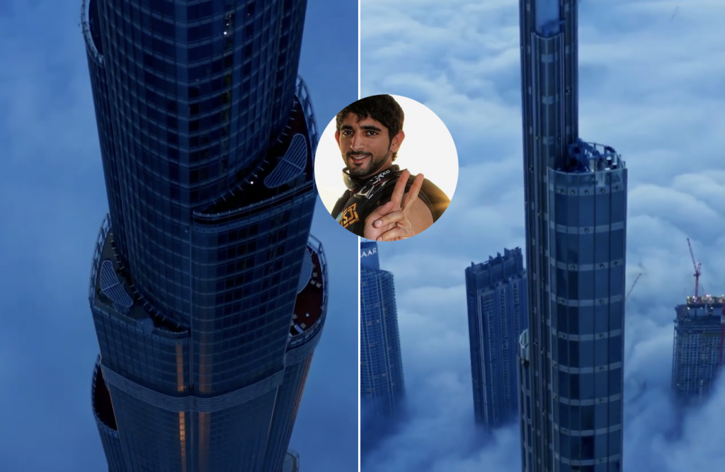 A picture of the Burj Khalifa and Hamdan, Crown Prince of Dubai