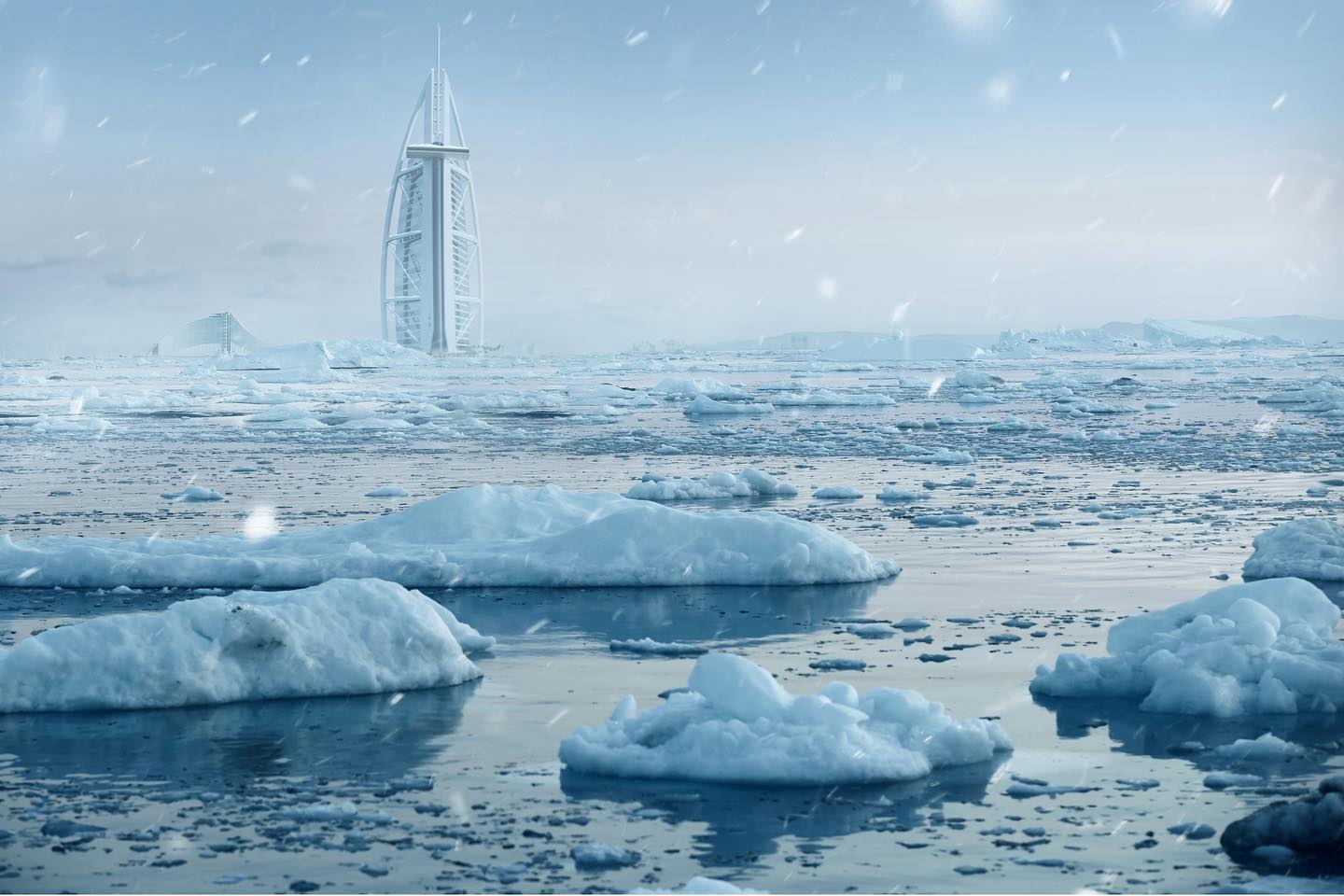 A Digital Artist Turned Dubai Into A Snowy Winter Wonderland & The