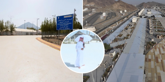 السعودية تبرد أجواء الحجاج بالأسفلت المطاطي الأبيض في المشاعر المقدسة