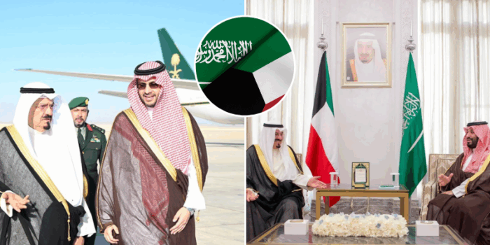 سمو ولي العهد يستقبل رئيس وزراء الكويت في قصر نيوم