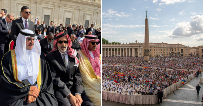 HH Sheikh Isa Represented Bahrain At The Pope Inauguration