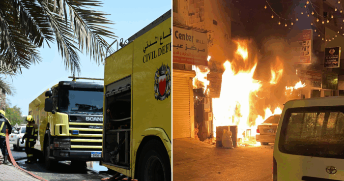 Bahrain’s Civil Defence Rescued Seven Individuals After A Fire Broke Out In Samaheej