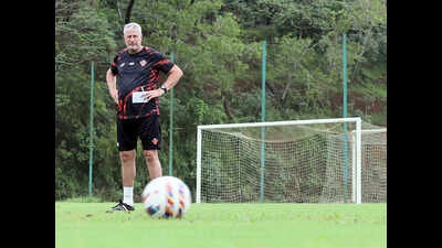 Seeb Club players training ahead of AFC Champions League playoff in Goa