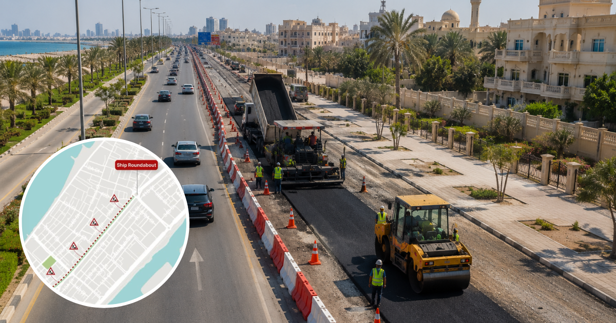 Partial Closure Of One Of The Main Roads In RAK For Maintenance Works