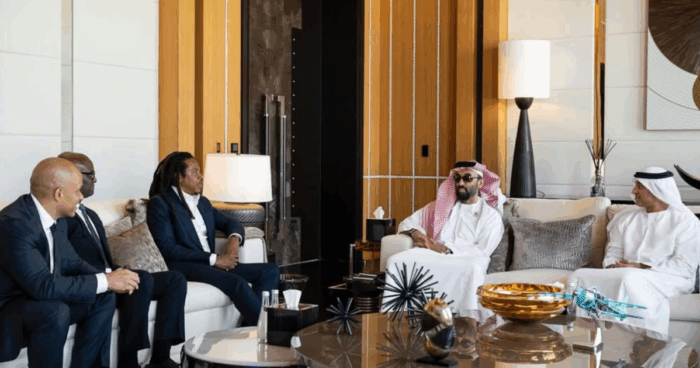 H.H. Sheikh Tahnoon Just Met Rapper Jay-Z In Abu Dhabi