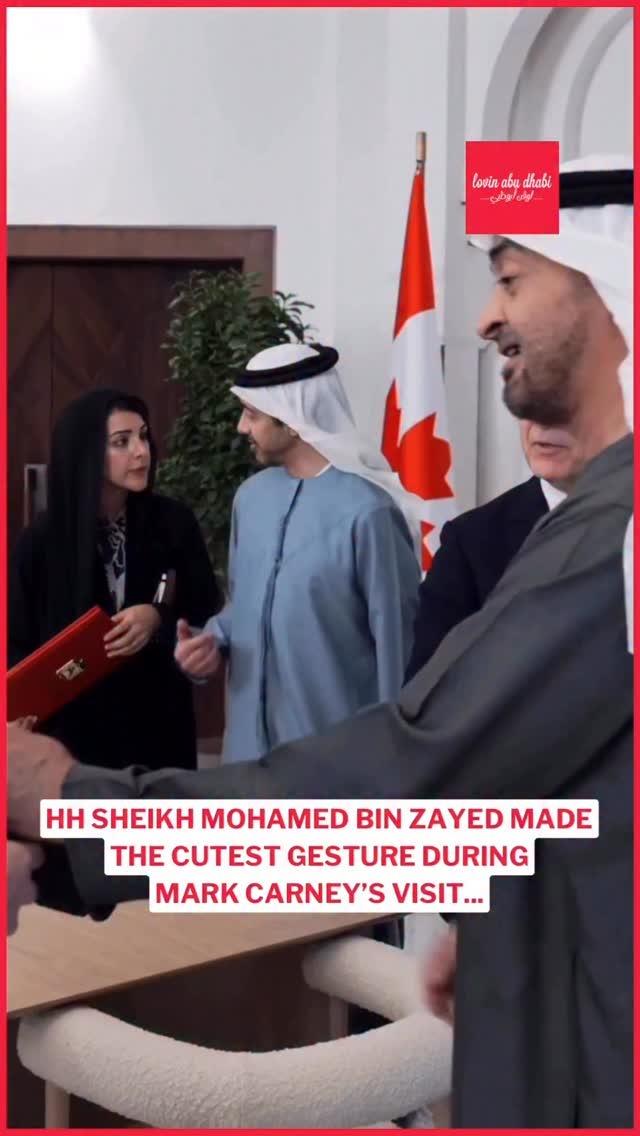 سمو الشيخ محمد بن زايد قام بأجمل لفتة خلال زيارة مارك كارني