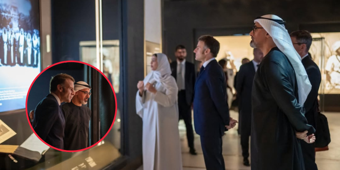 French President Macron Visits Zayed National Museum during his visit to the UAE