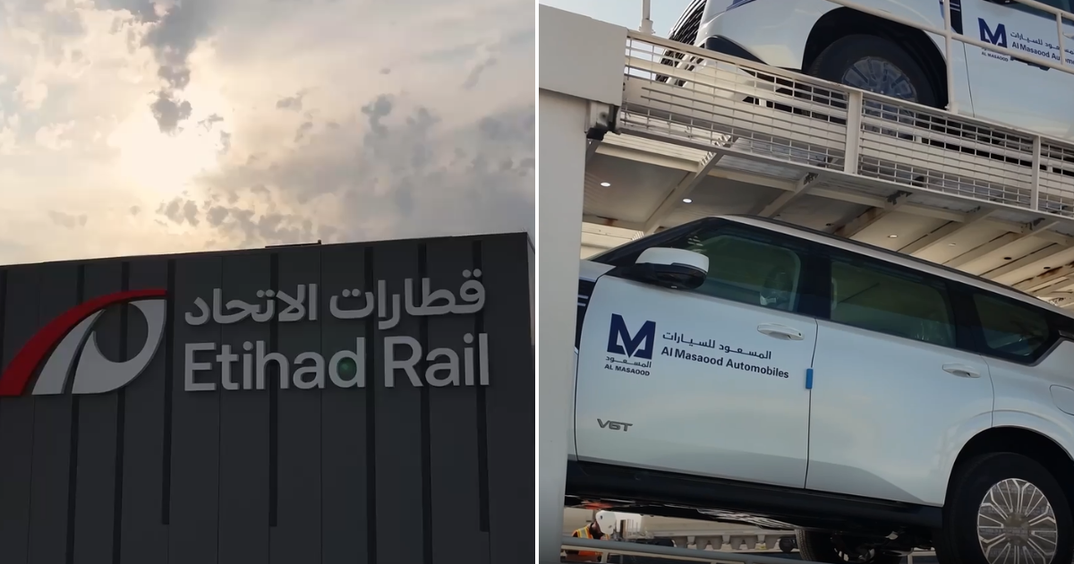 UAE Makes History As Cars Were Transported By Rail For The First Time