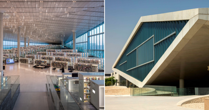 Qatar National Library Inside and Outside