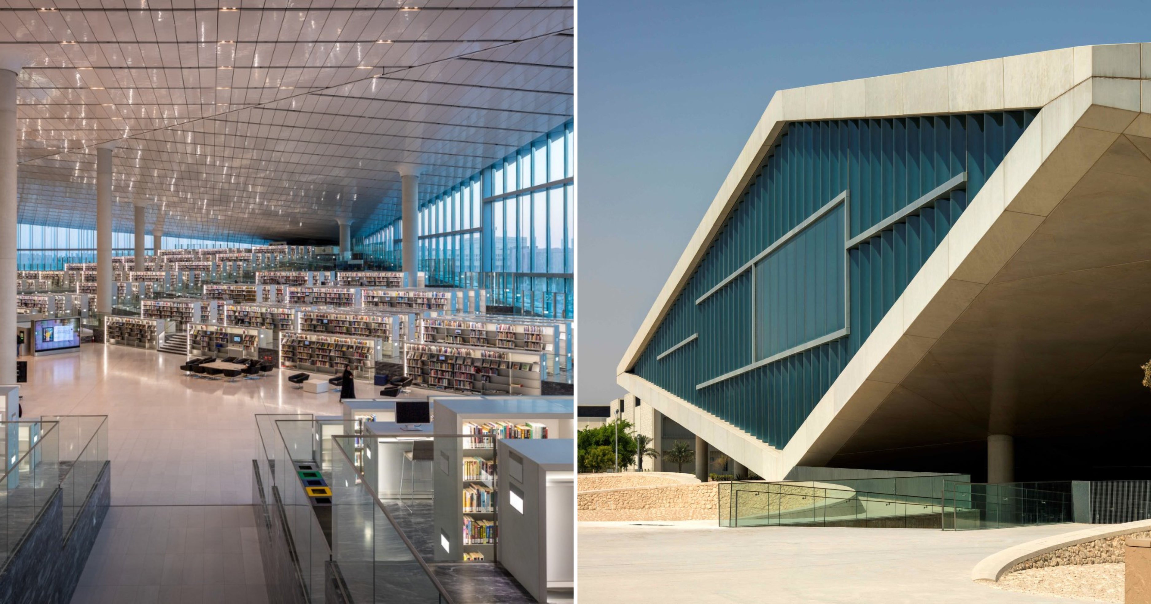 Qatar National Library Inside and Outside