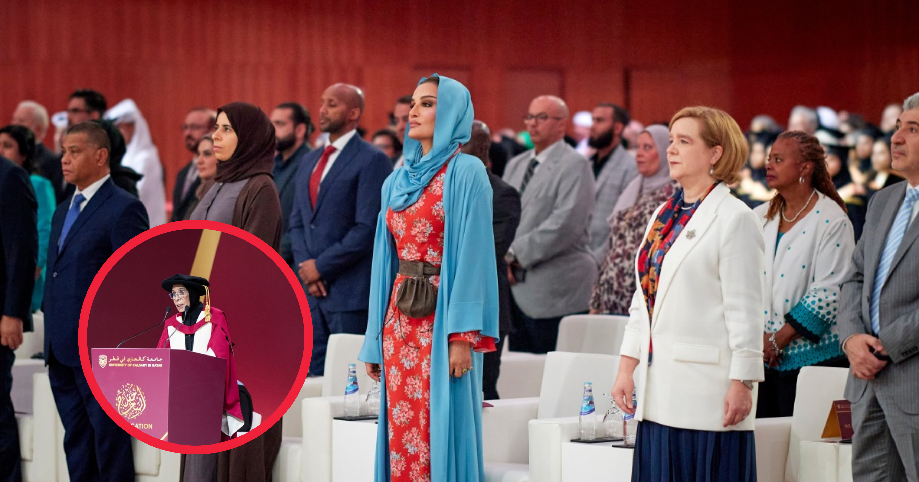 Sheikha Moza Attends the Final Convocation of University of Calgary in Qatar