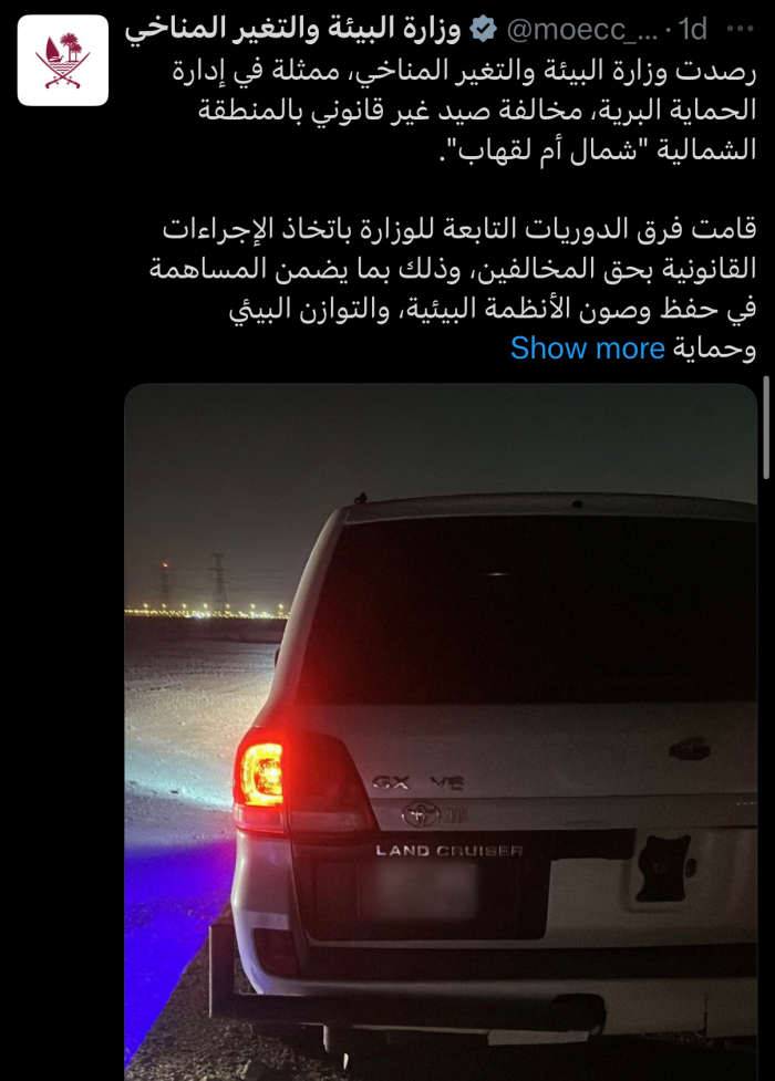 Qatar Is Cracking Down on Illegal Hunting to Protect Its Wildlife