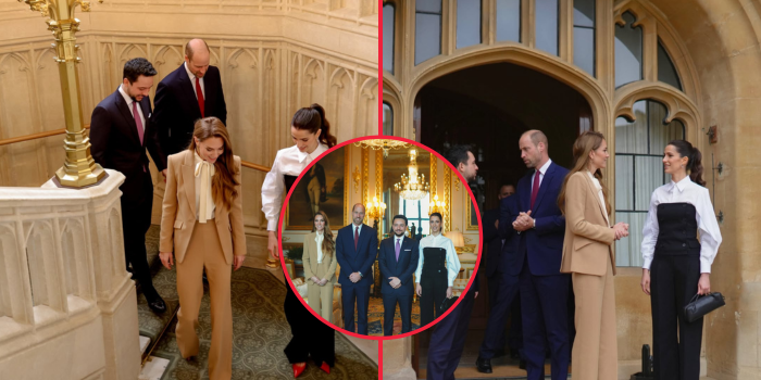HRH Prince Hussein and Princess Rajwa Meet Prince William and Princess Kate at Windsor Castle