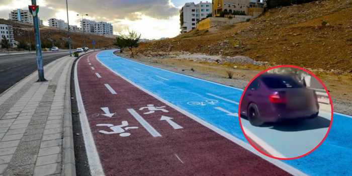 A New Walking and Cycling Path in Amman… Already Being Misused