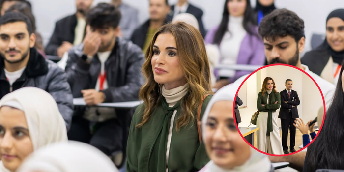 Hm Queen Rania Surprises Students at the University of Jordan