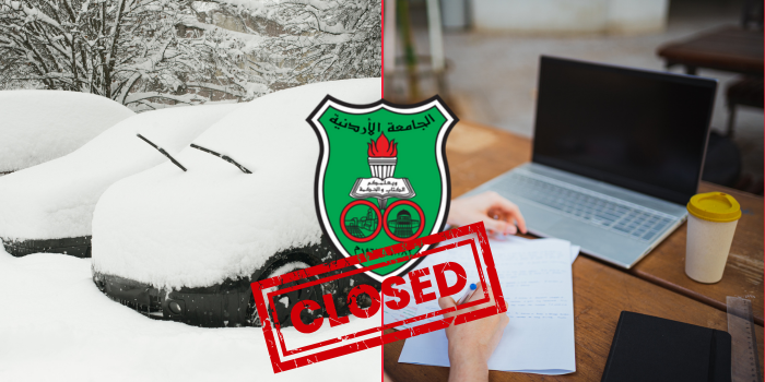 Universities across Jordan activated emergency protocols on Monday as a powerful winter storm swept across the Kingdom, bringing polar air, heavy rain, strong winds, and a sharp drop in temperatures.
