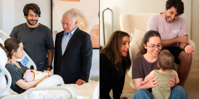 HM Queen Rania Shared a Beautiful Family Moment With Princess Iman, Baby Amina, and Jameel