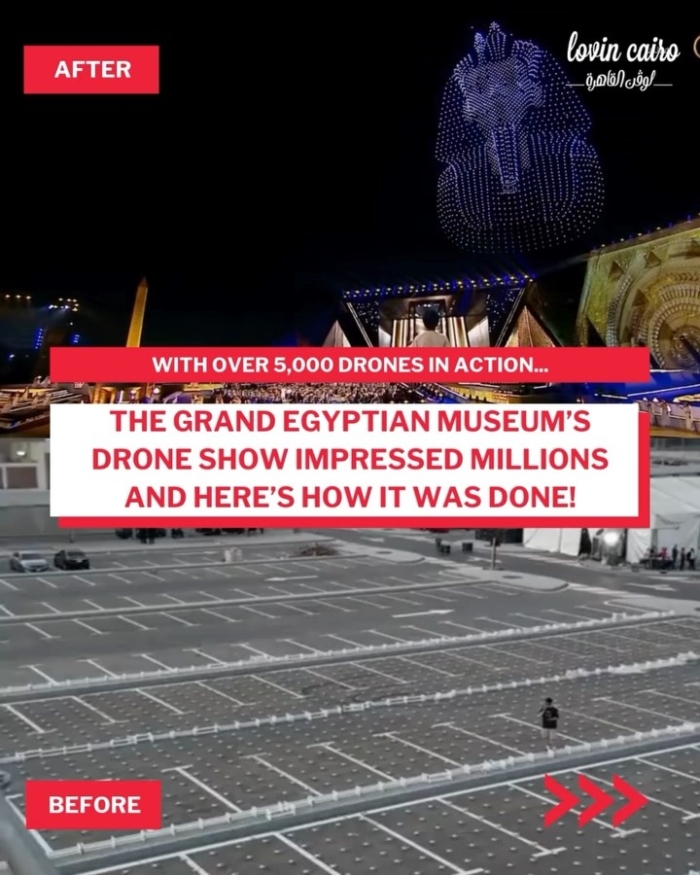 With Over 5,000 Drones in Action… The Grand Egyptian Museum’s Drone Show Impressed Millions And Here’s How It Was Done!