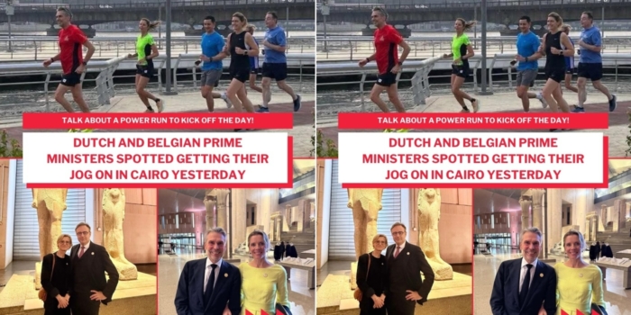 SPOTTED: Dutch and Belgian PMs On A Morning Run Through Cairo’s Corniche Like It’s Just Another Day!