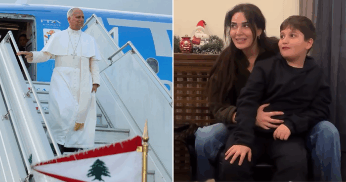 Cyrine Abdelnour And Her Son Cristiano Celebrate Pope Leo XIV’s Visit To Lebanon
