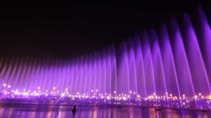 new year dancing fountain at btk