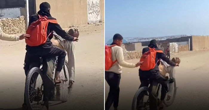 Son Carries Father’s Body On Bike After Israel Killed Him Near US Aid Center In Gaza
