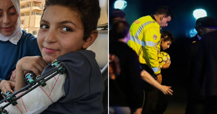 Palestinian Child Who Lost Nine Siblings Arrives In Italy For treatment