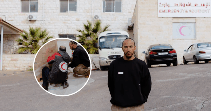 Lewis Hamilton Visited An Injured Palestinian in Jordan and Called for Urgent Aid to Gaza