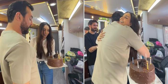 فاليري أبو شقرا تحتفل بعيد ميلاد سامر إسماعيل في موقع تصوير النسخة العربية الجديدة من كارا سيفدا! – لوفين دمشق