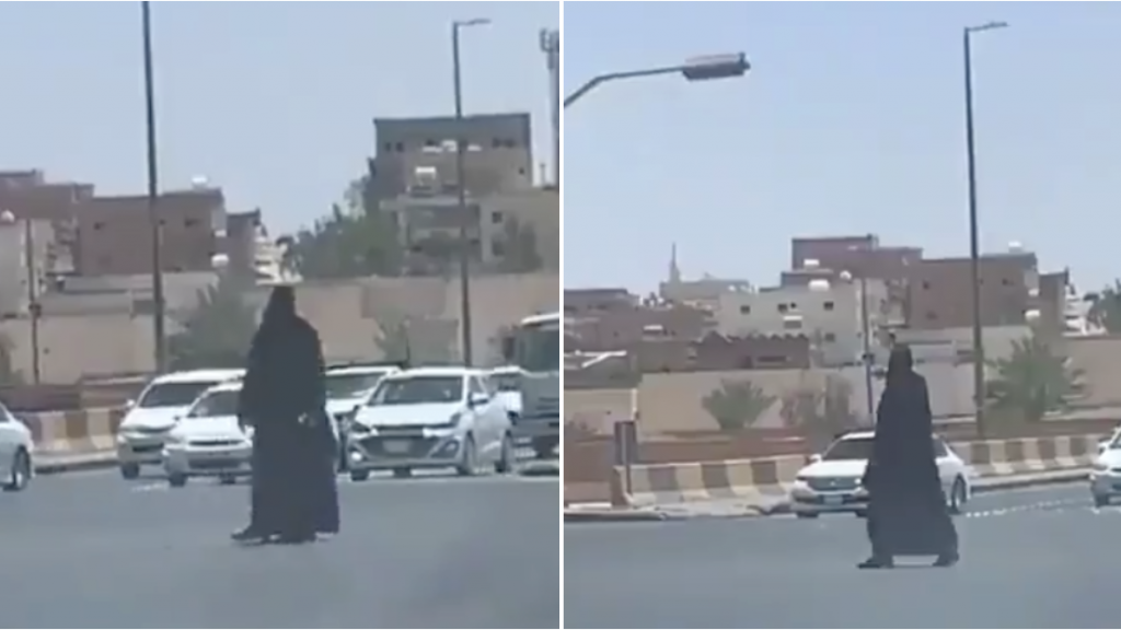 woman traffic signal saudi