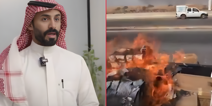 Traveler Sufyan Al-Omar Stops Car Fire In Buraidah Before It Spread